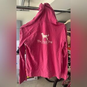 The Black Dog Fuchsia Long Sleeve Top with hood